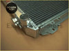 Shiny silver aluminum radiator with ribbed core and bolted brackets for toyota hilux surf 28d 1988-1997
