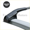 Black and silver aluminum roof rail cross bars with sleek curved design for mazda cx-5 2017-2022