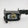 Back of amber side marker light for Nissan Fairlady-Z with black plastic housing silver speaker and yellow wiring measured 39.84 mm