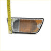 Rectangular amber and clear side marker lights with black rubberized bezel for nissan datsun 620 1972-1979