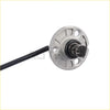 Silver metallic antenna base bracket with black cable extending from center for jeep wrangler 2007 to 2023