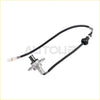 Black-coated antenna base bracket with cable for jeep wrangler featuring metallic sensor head and white connector