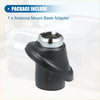 Black rubber antenna mount base adapter with chrome metal ring for toyota tacoma 1995-2004 top cap replacement