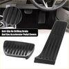Black anti-slip brake and gas pedal covers kit with textured ridges for toyota 4wd ute offroad use