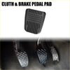 Black rubber anti slip clutch and brake pedal pad with textured ribbed surface for toyota 4runner 2010 to 2023