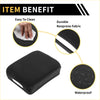 Black neoprene armrest cover with sleek rectangular design and subtle stitching for toyota tacoma interior
