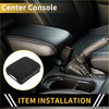 Black leather armrest cover for toyota tacoma with stitched edges soft microfiber foam center console cover