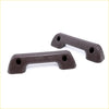 Dark brown textured plastic grab handles with two holes each for armrest in nissan datsun 720 ute 1980-1986