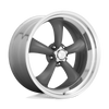 American Racing Classic Torq Thrust II VN215 15x7 5x114.3 -6mm Matte Gray Machined Lip
