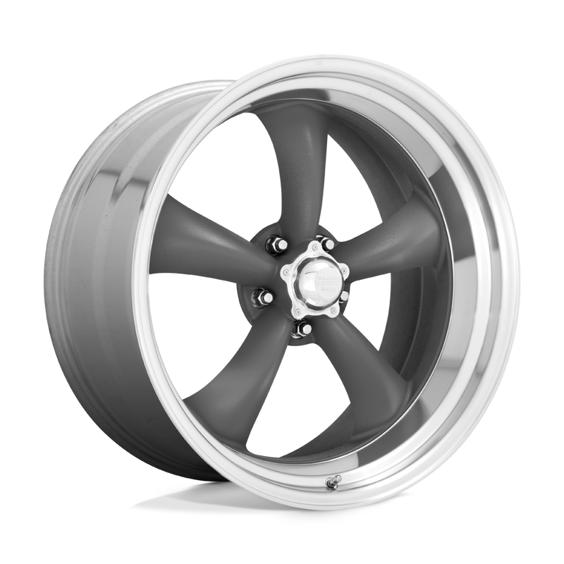 American Racing Classic Torq Thrust II VN215 15x7 5x114.3 -6mm Matte Gray Machined Lip