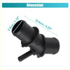 Black plastic automotive coolant hose fitting with main inlet and two outlets for toyota rav4 radiator pipe