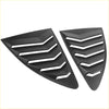 Black plastic auto rear side window louvers covers with sleek angular design and horizontal slats for Toyota 86