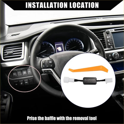 Orange plastic removal tool with black connector and white ends for auto start stop a-off cable toyota highlander 2015-2021