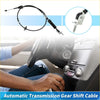 Black automatic transmission gear shift cable with coiled design and metallic connectors for toyota tundra 2000-2004