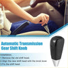 Black and silver automatic gear shift knob with textured grip in faux leather for toyota 4wd ute offroad use