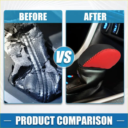 Automatic Gear Shift Knob Cover for Toyota RAV4 2019-2023 Black Red - Interior Accessories