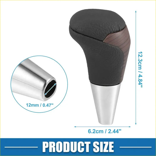 Automatic Gear Shift Knob Cover for Toyota - Wood Grain Black Faux - Interior Accessories