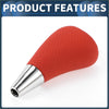 Automatic gear shift knob for toyota 4runner 2003-2021 with red perforated leather and polished chrome base
