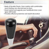 Black and silver automatic gear shift knob for Toyota 4Runner 2006-2014 with glossy plastic top and faux leather base for grip