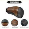 Automatic gear shift knob for toyota highlander 2014-2019 with wood-grain textured and black leather design