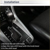 Black carbon fiber textured automatic gear shift knob with faux leather for toyota mark x reiz x120 2004 to 2009