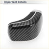 Automatic gear shifter knob for toyota mark x reiz x120 with black carbon fiber texture and silver metallic trim