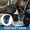 Black and blue automatic gear shifter knob for Toyota Tacoma TRD PRO 2016-2021 with textured leather top and plastic sides