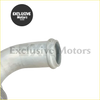 White plastic automotive coolant hose with textured surface and reinforced end cap for offroad 4wd ute use