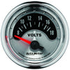 Autometer Muscle 2-1/16in Voltmeter 8-18V Short Sweep