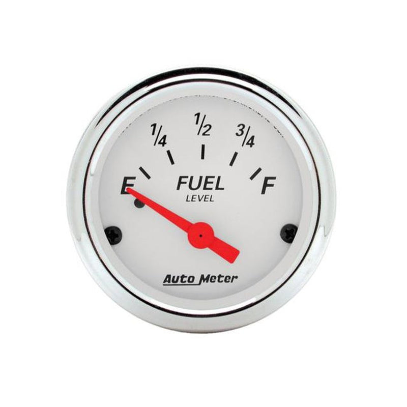 Autometer Arctic White 2-1/16in Fuel Level Gauge 0-90