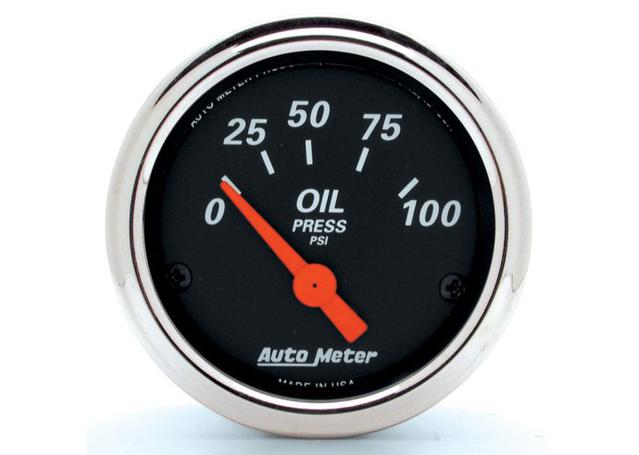 Autometer Designer Black 2-1/16in Oil Pressure Gauge