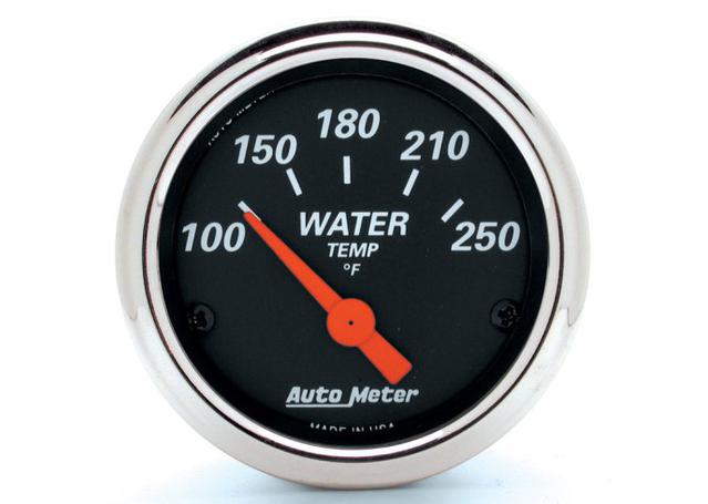 Autometer Designer Black 2-1/16in Water Temp Gauge