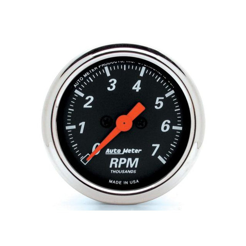 Autometer Designer Black 2-1/16in Tachometer 7000rpm