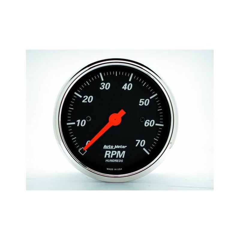 Autometer Designer Black 3-1/8in Tachometer 7000rpm AU1478