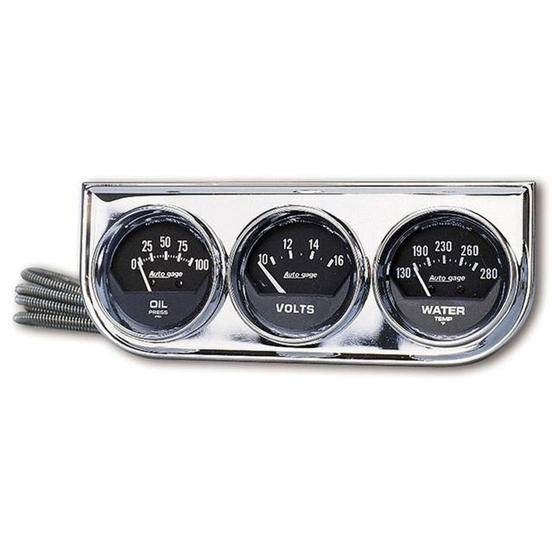 Autometer Auto Gauge 2in 3 Gauge Console Oil Volts Water