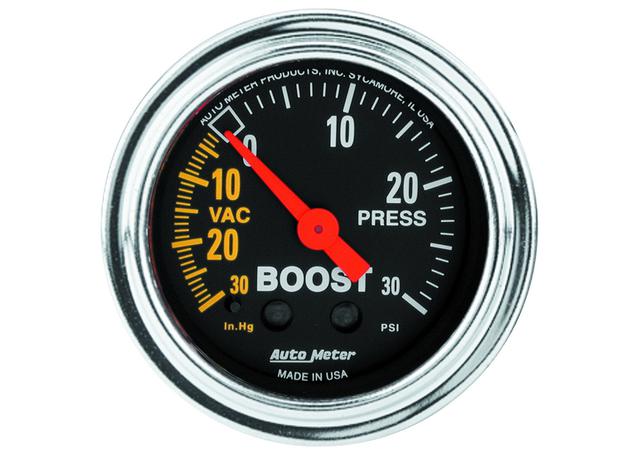 Autometer Trad Chrome 2-1/16in Boost Vacuum Gauge 30in/Hg