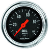 Autometer Trad Chrome 2-1/16in Oil Pressure Gauge