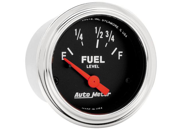 Autometer Trad Chrome 2-1/16in Fuel Level Gauge 73-10