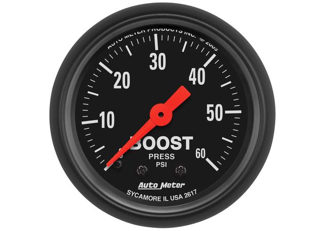 Autometer Z-Series 2-1/16in Boost Gauge 0-60 PSI