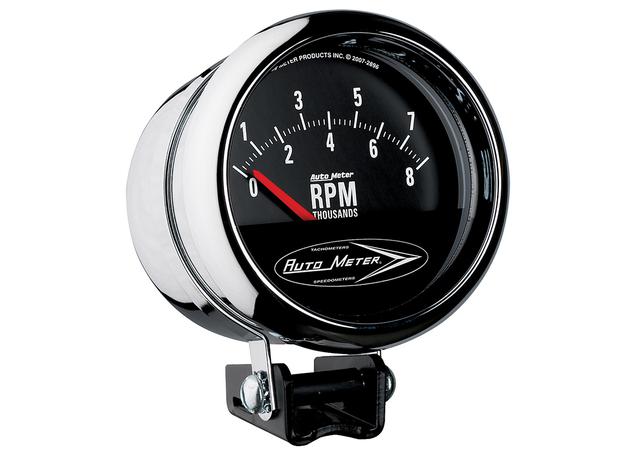 Autometer Trad Chrome 3-3/4in Tachometer 8000rpm Short