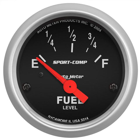 Autometer Sport-Comp 2-1/16in Fuel Level Gauge 0-90 Ohm