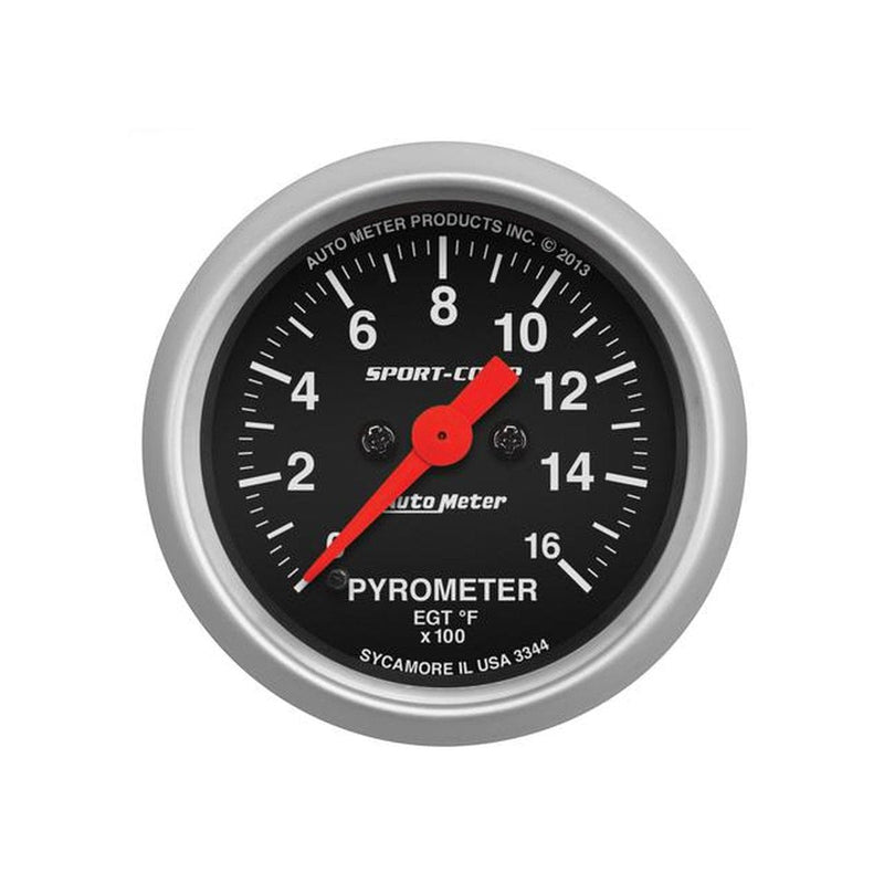 Autometer Sport-Comp 2-1/16in Pyrometer Gauge 0-1600F