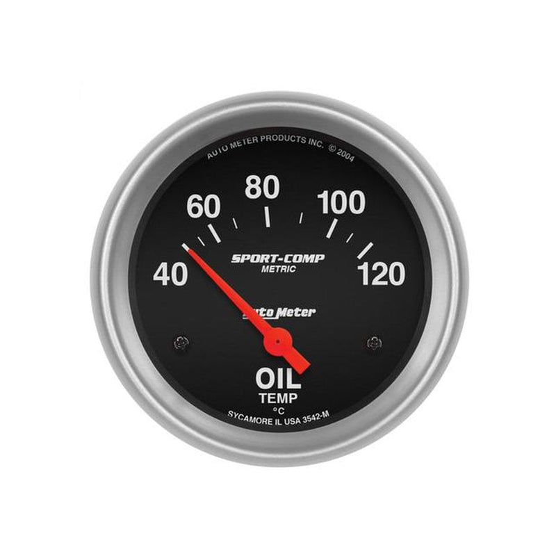 Autometer Sport-Comp 2-5/8in Oil Temp Gauge 40-120C Short