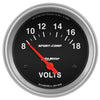 Autometer Sport-Comp 2-5/8in Volt Meter Gauge 8-18 Volts