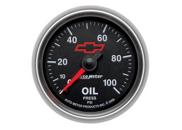 Autometer Chevy Bowtie 2-1/16in Oil Pressure Gauge