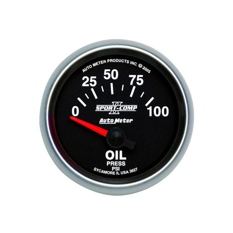 Autometer Sport-Comp II 2-1/16in Oil Pressure Gauge 0-100