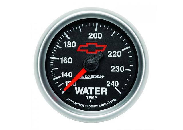 Autometer GM Bowtie Black 2-1/16in Water Temp Gauge