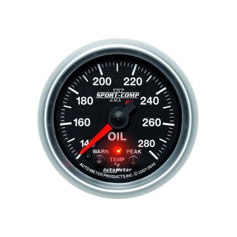 Autometer Sport-Comp II 2-1/16in Oil Temp Gauge 140-280F