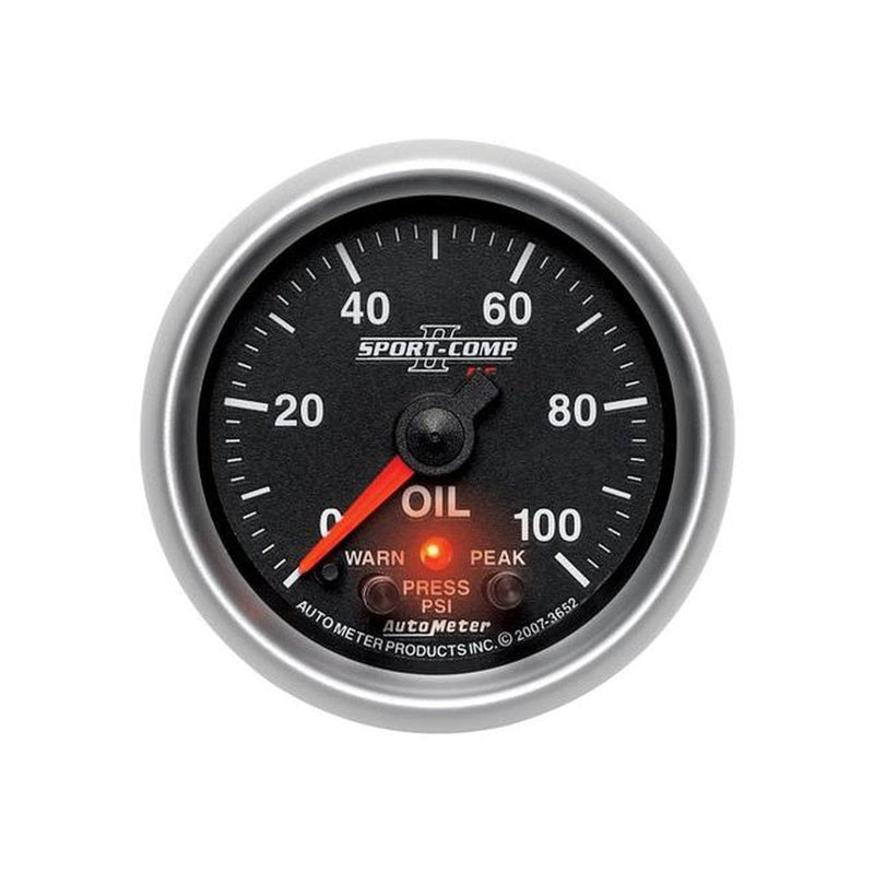 Autometer Sport Comp 2-1/16in Oil Pressure Gauge 0-100PSI