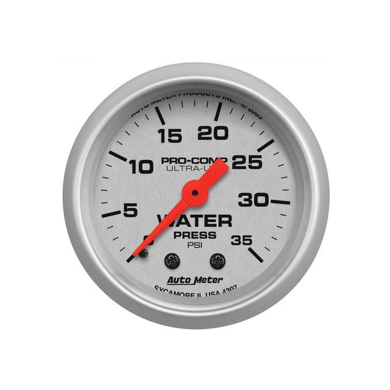 Autometer Ultra-Lite 2-1/16in Water Pressure Gauge 0-35
